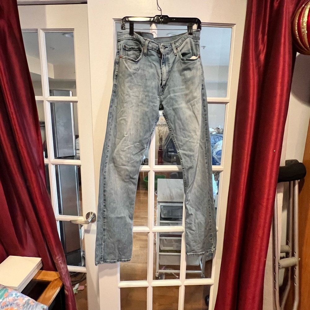 Levi's Men's Faded Blue Straight Jeans